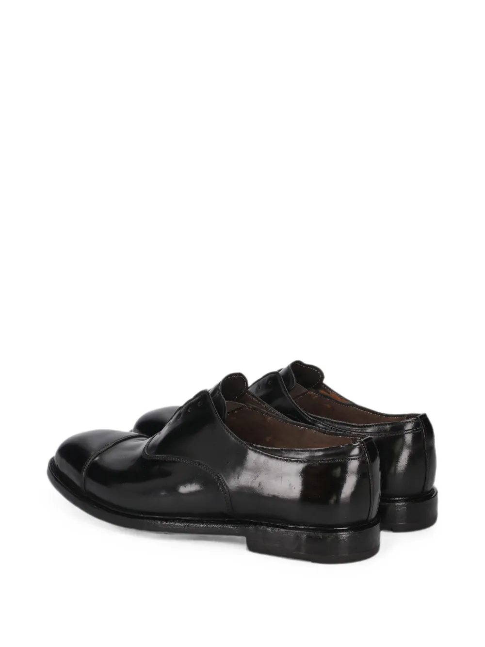 Premiata Cordovan leren Oxford schoenen Zwart