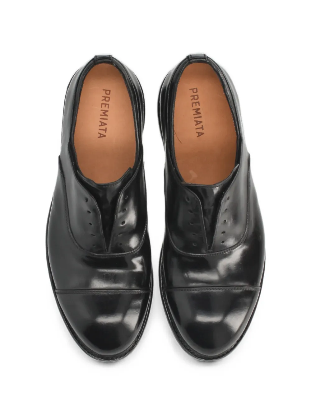 Premiata Cordovan leren Oxford schoenen Zwart