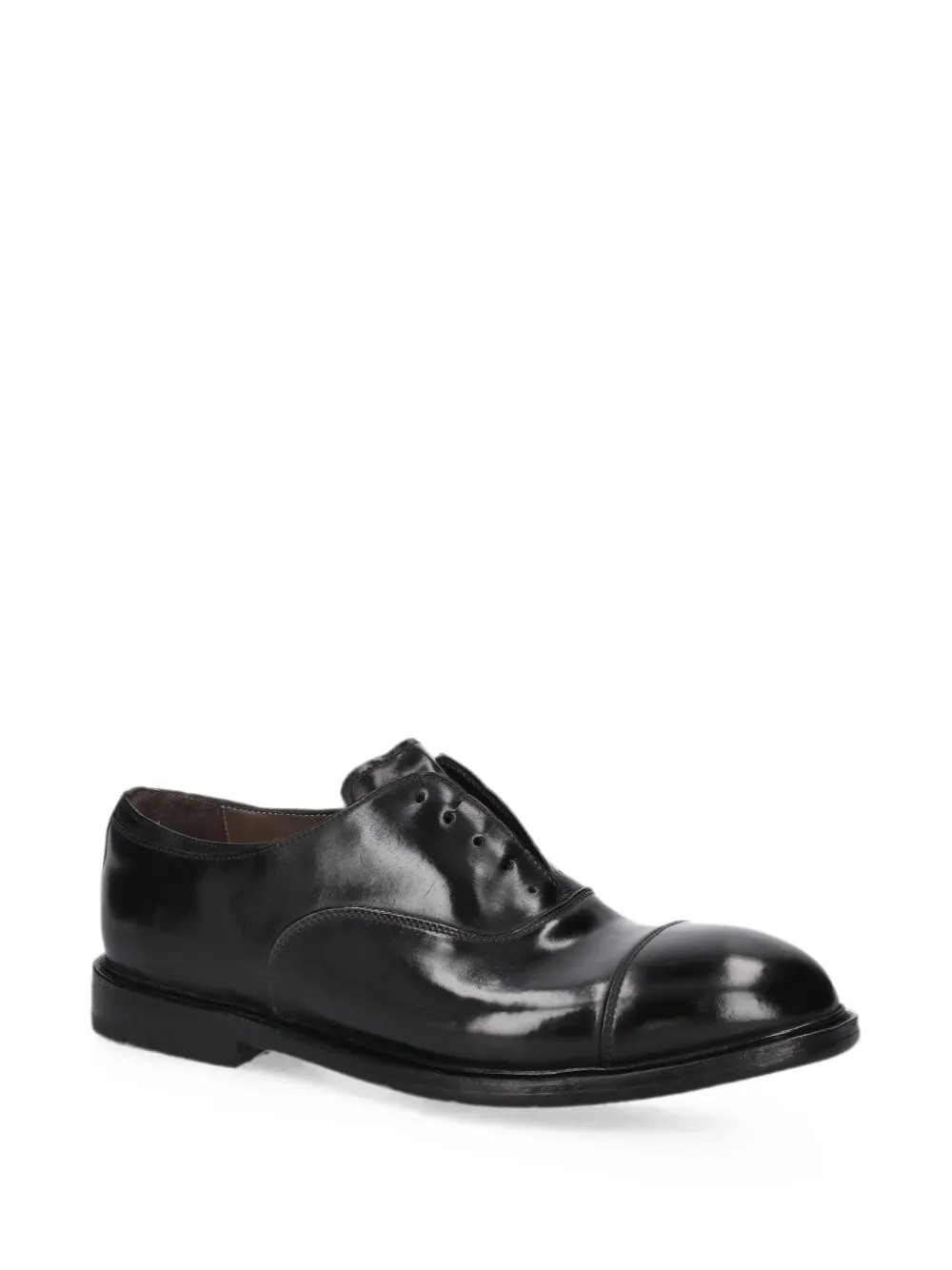 Premiata Cordovan leren Oxford schoenen Zwart