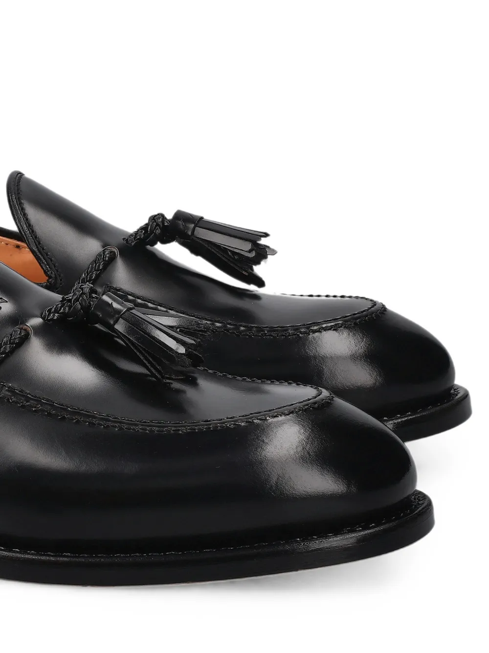 Premiata Loafers met kwastje en gevlochten detail Zwart