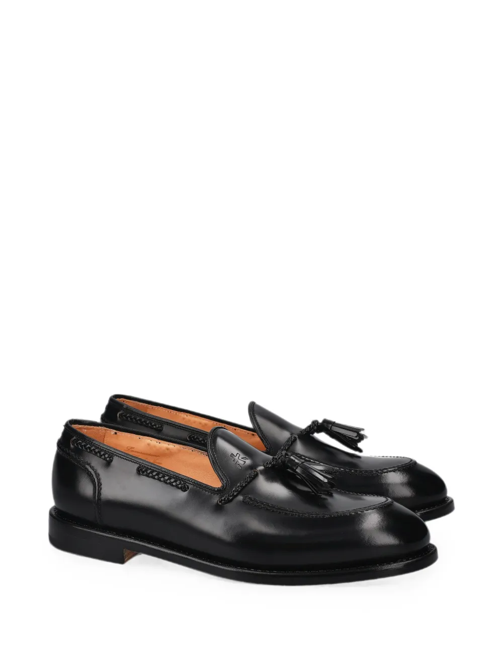 Premiata Loafers met kwastje en gevlochten detail Zwart