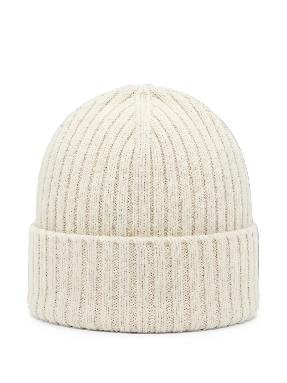 Fedeli Ribbed-knit Beanie Hat In White