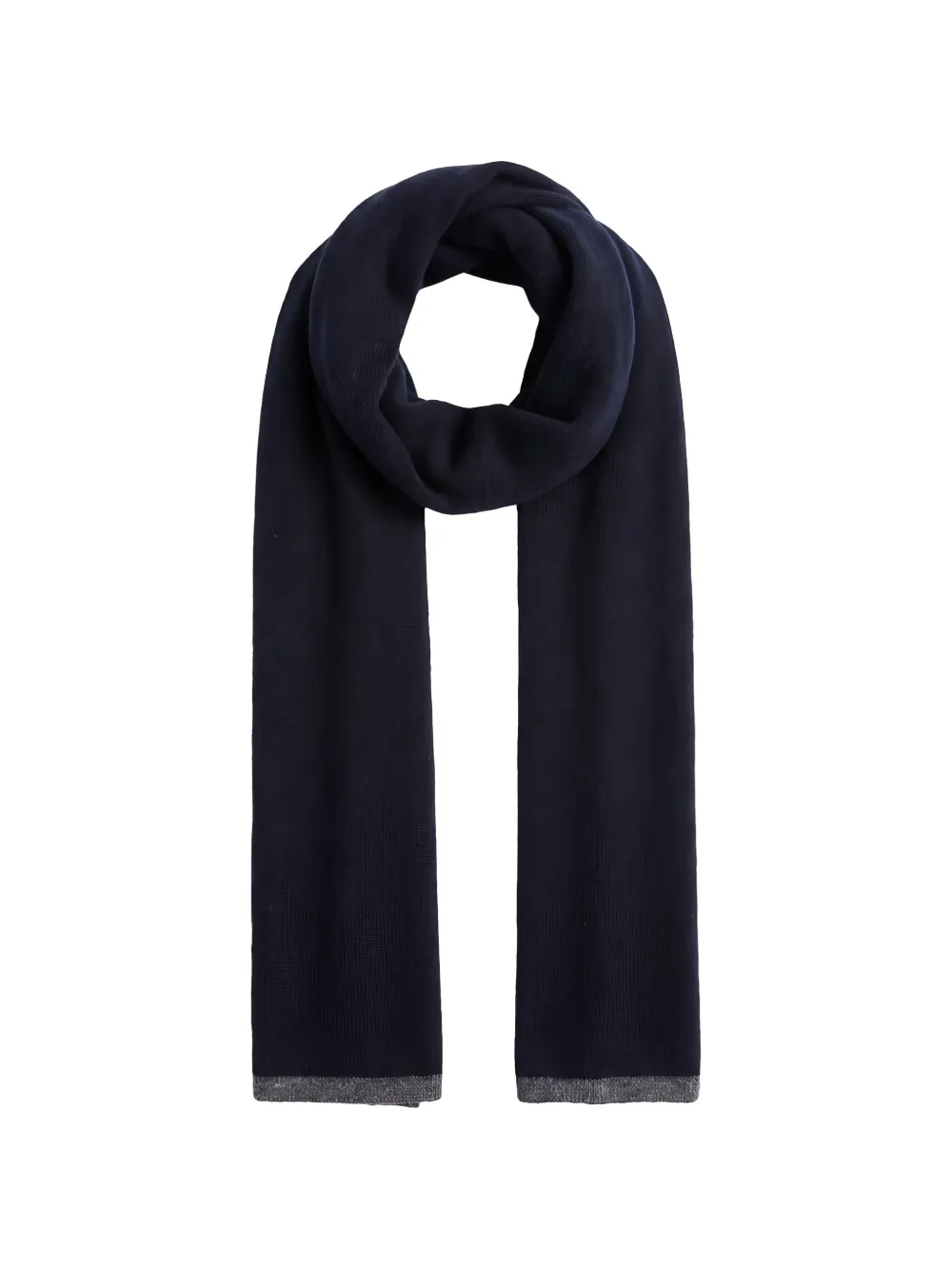 Fedeli knitted contrast-trim scarf