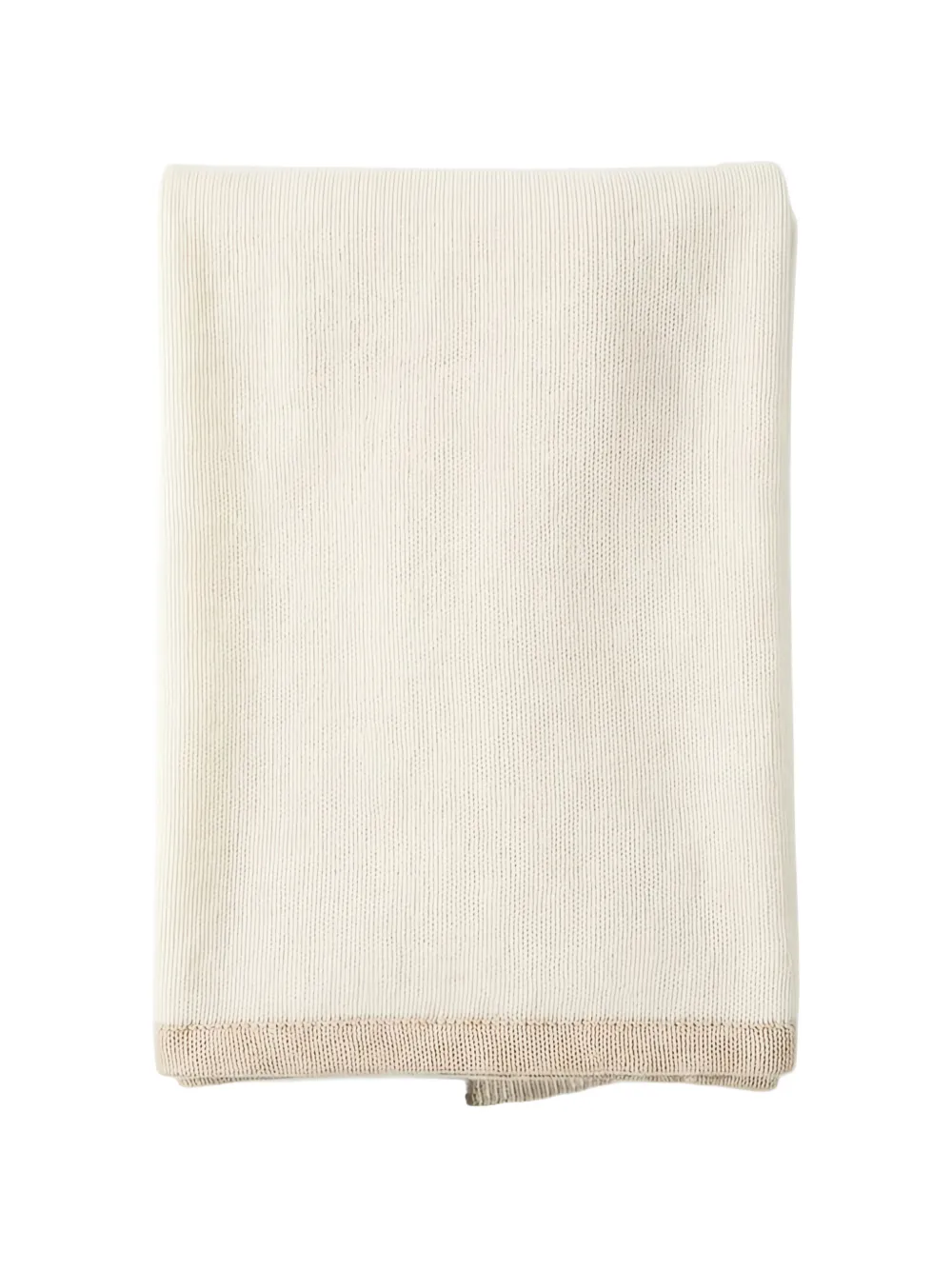 Fedeli Two-tone Knitted Scarf In White