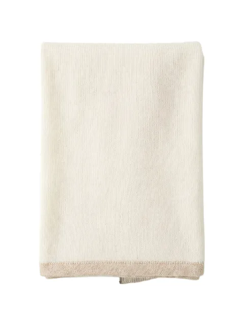 Fedeli two-tone knitted scarf