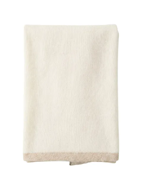 Fedeli two-tone knitted scarf