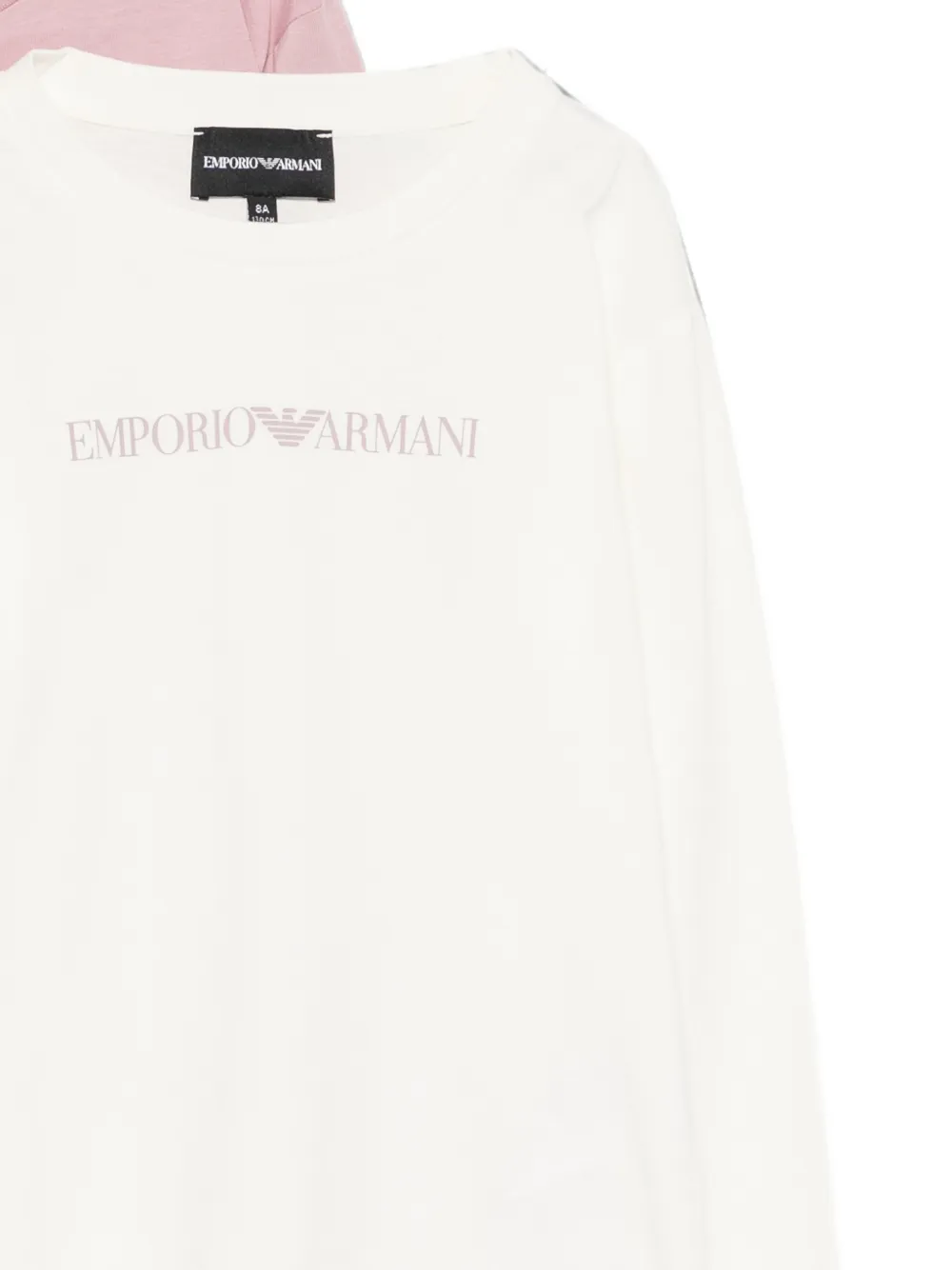 Emporio Armani Kids Twee T-shirts met logoprint Roze