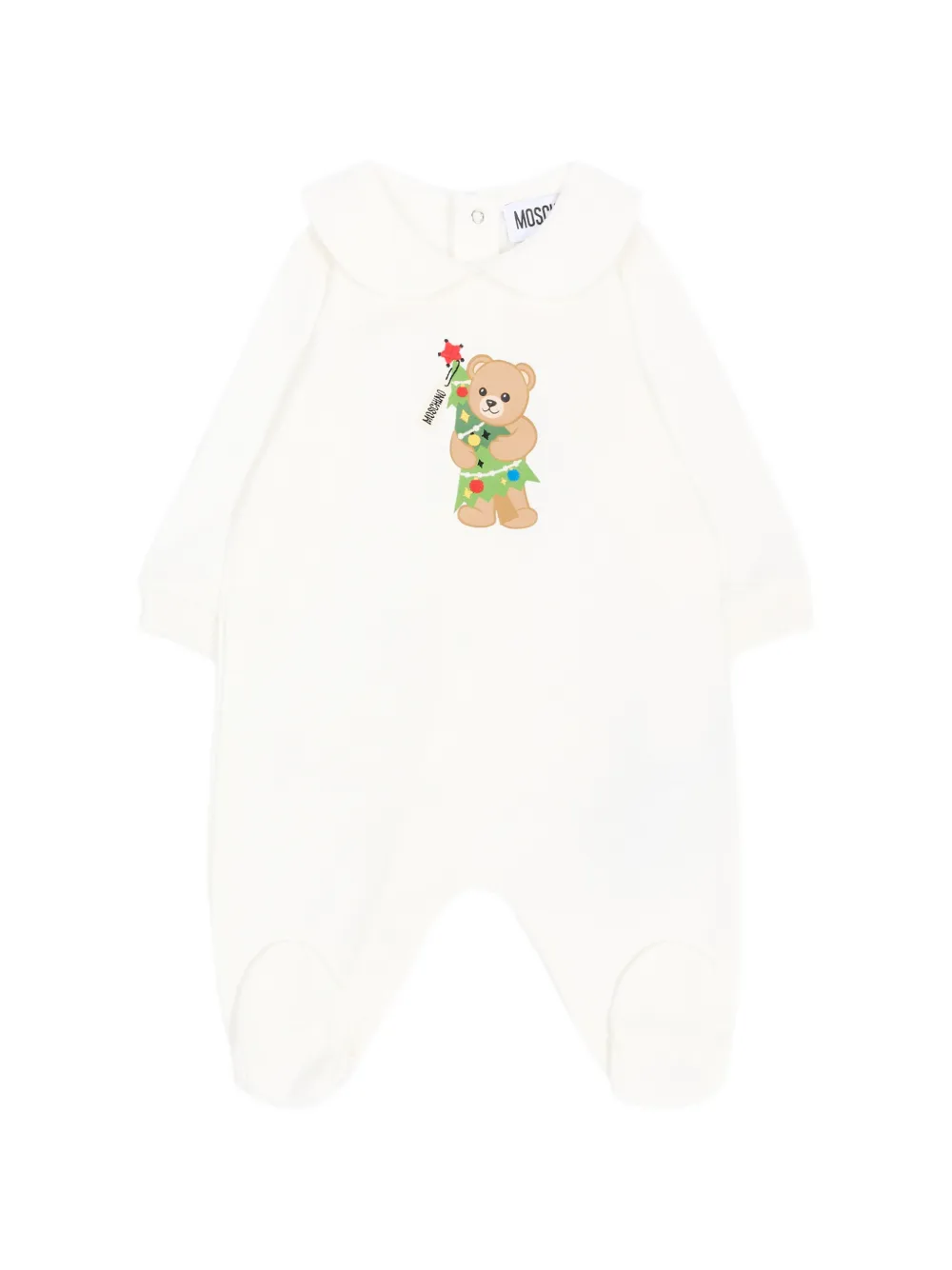 Moschino Kids cotton babygrow romper - Toni neutri