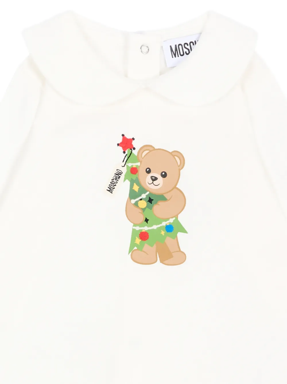 Moschino Kids Katoenen romper Beige