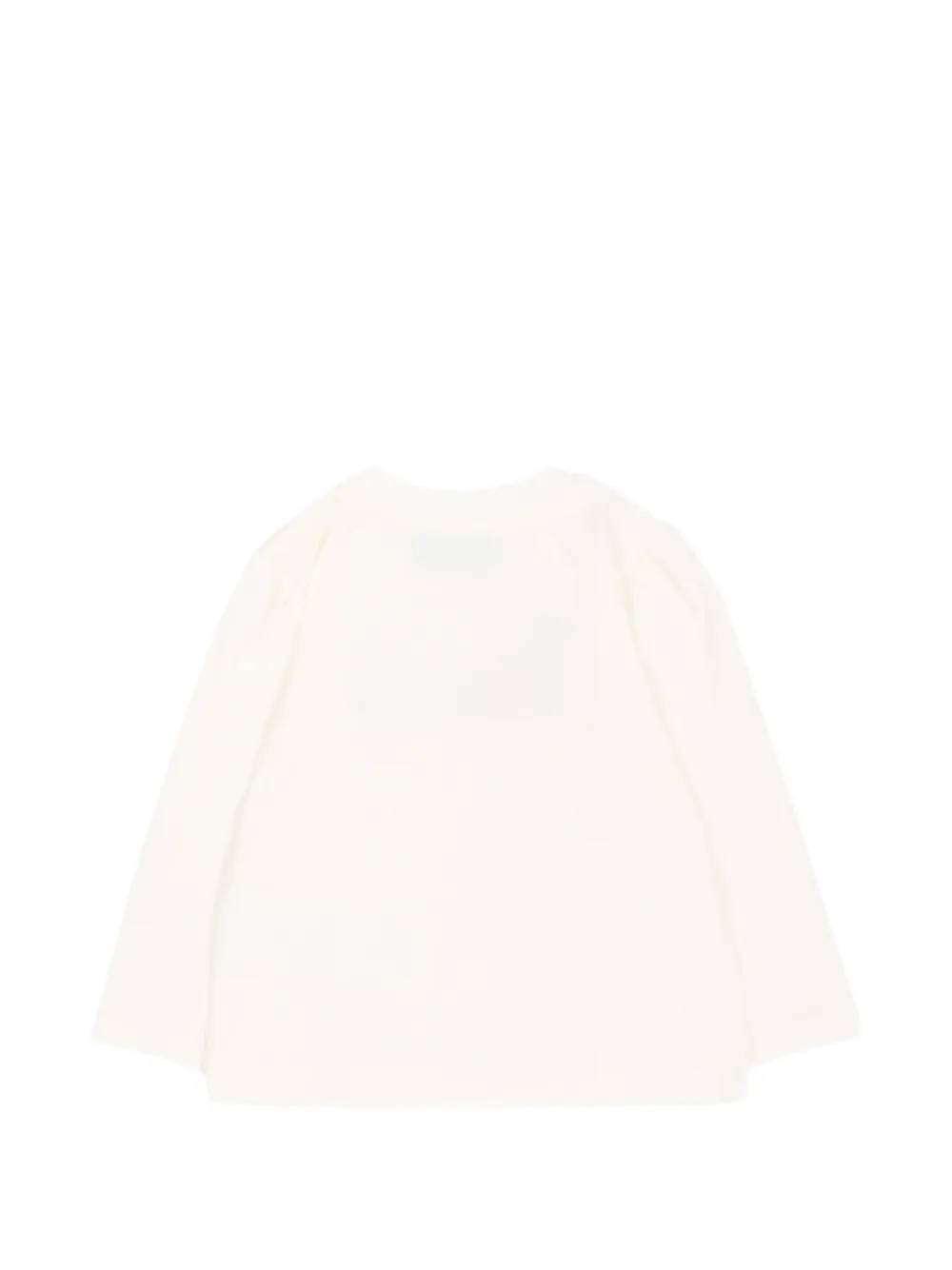 Moschino Kids Katoenen T-shirt met logo Beige