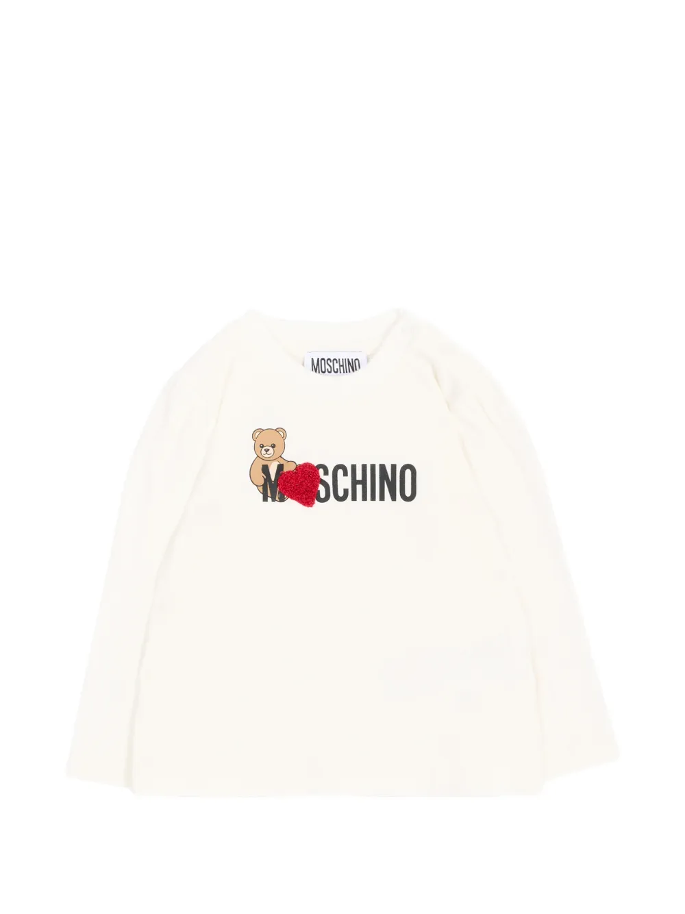 Moschino Kids cotton logo-print T-shirt - Toni neutri