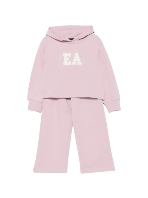 Emporio Armani Kids logo-embroidered hoodie tracksuit