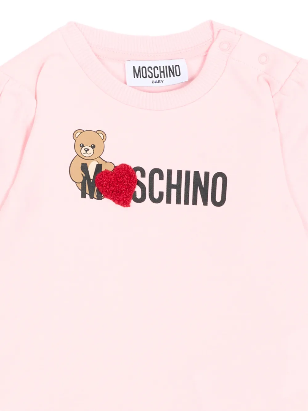Moschino Kids T-shirt met logoprint Roze