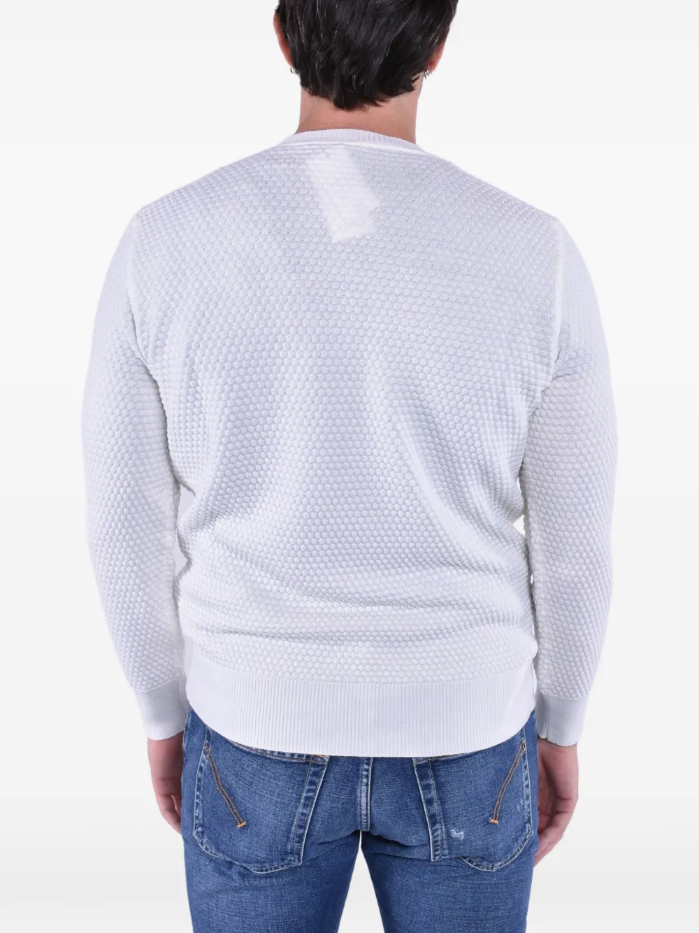 Kangra textured-knit wool sweater Wit