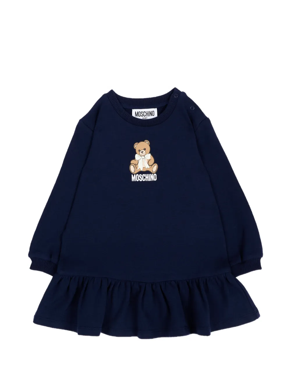 Moschino Kids ruffled dress - Blu