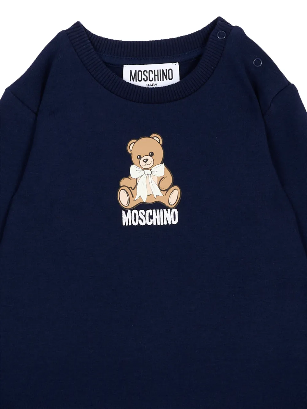Moschino Kids Jurk met ruches Blauw