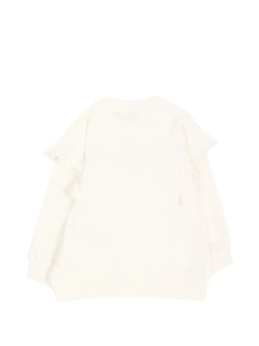 Moschino Kids Katoenen hoodie met ruches mouwen Beige