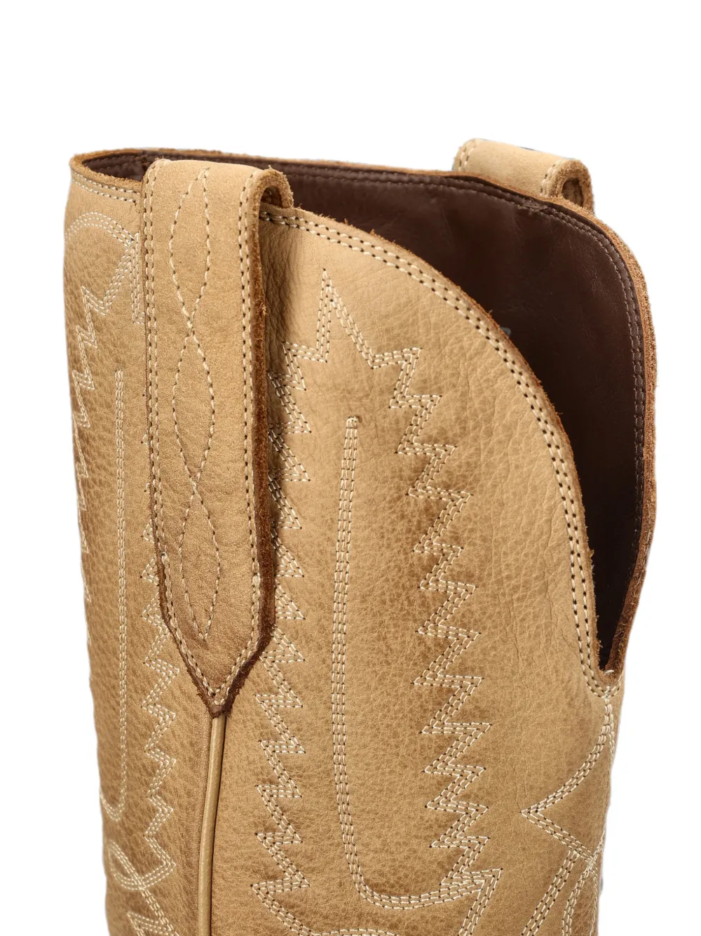 Golden Goose Wish Star embroidered leather boots Beige