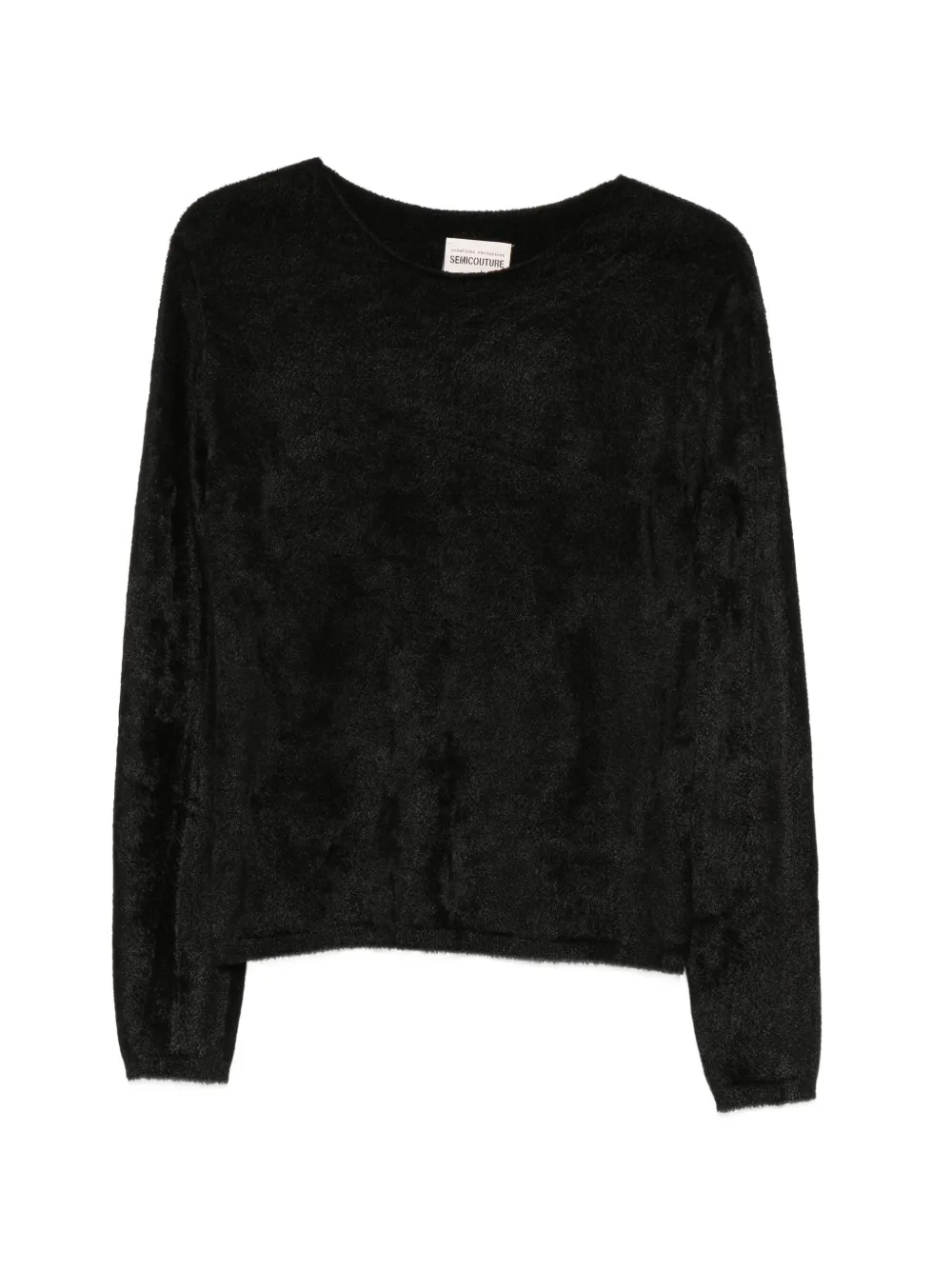 Semicouture fine-knit long-sleeve jumper - Schwarz