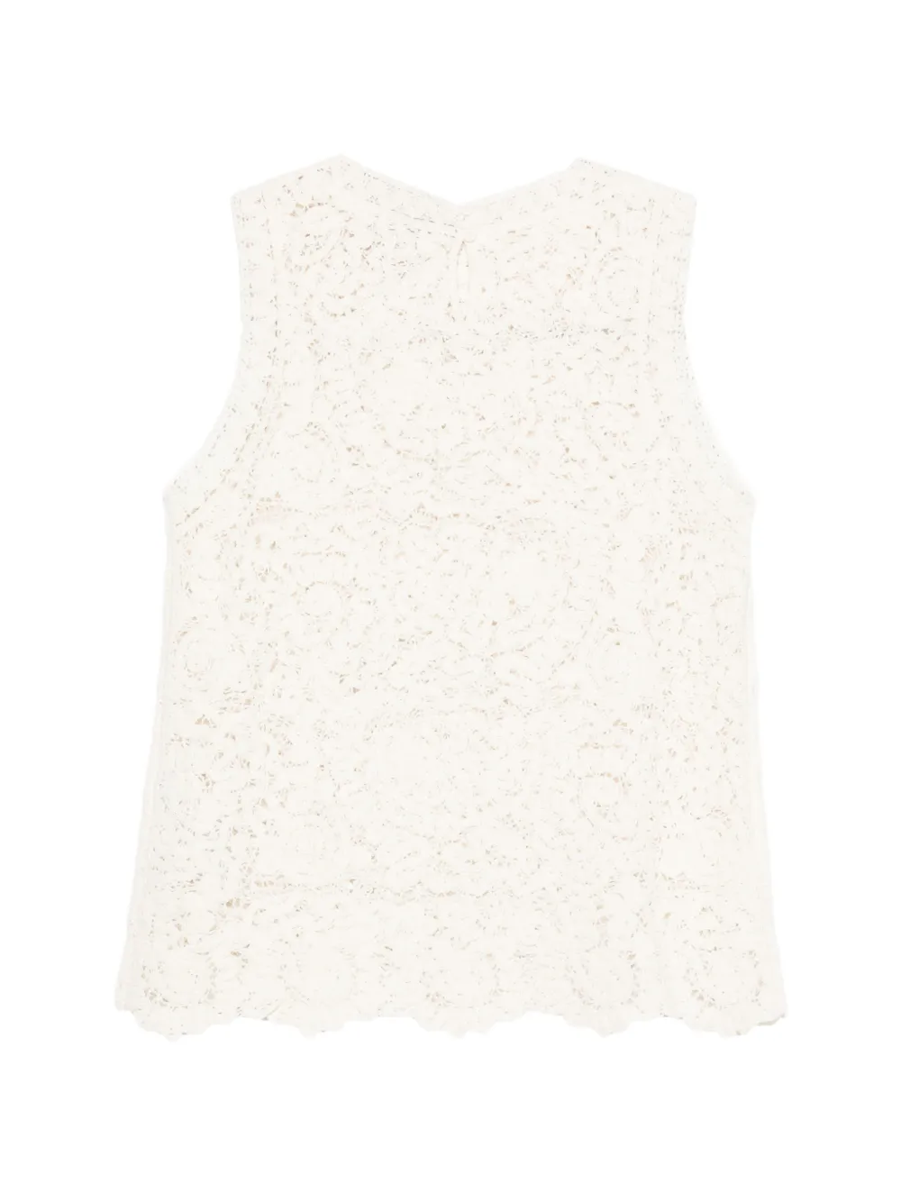 Semicouture Mouwloze top Beige