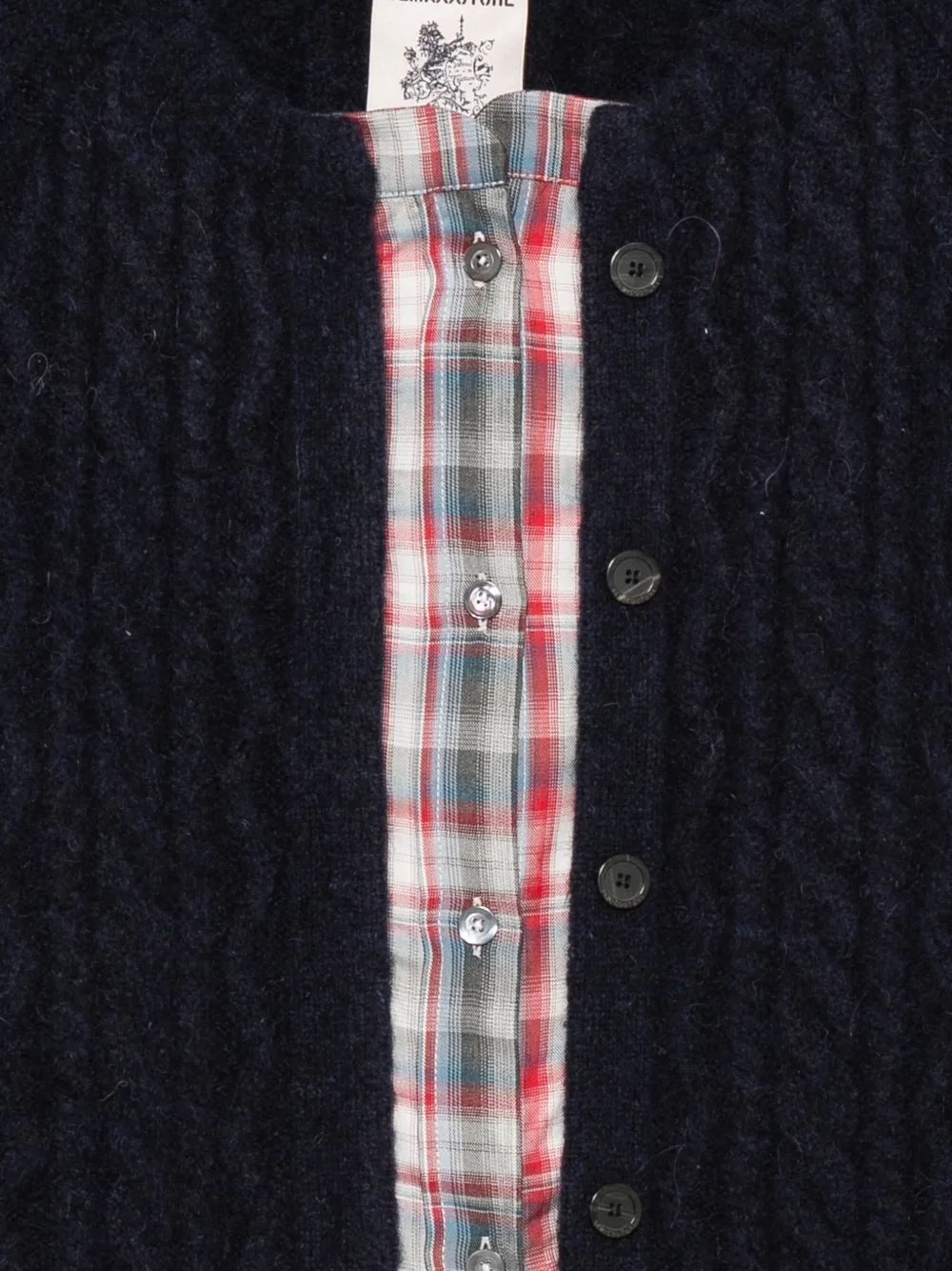 Semicouture Kabelgebreid gelaagd vest Blauw