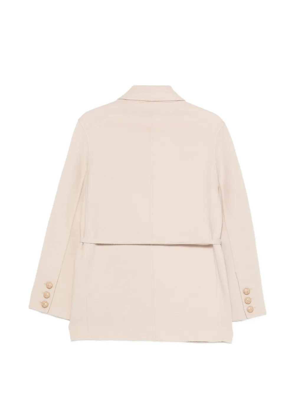 Semicouture Wollen jas met ceintuur Beige