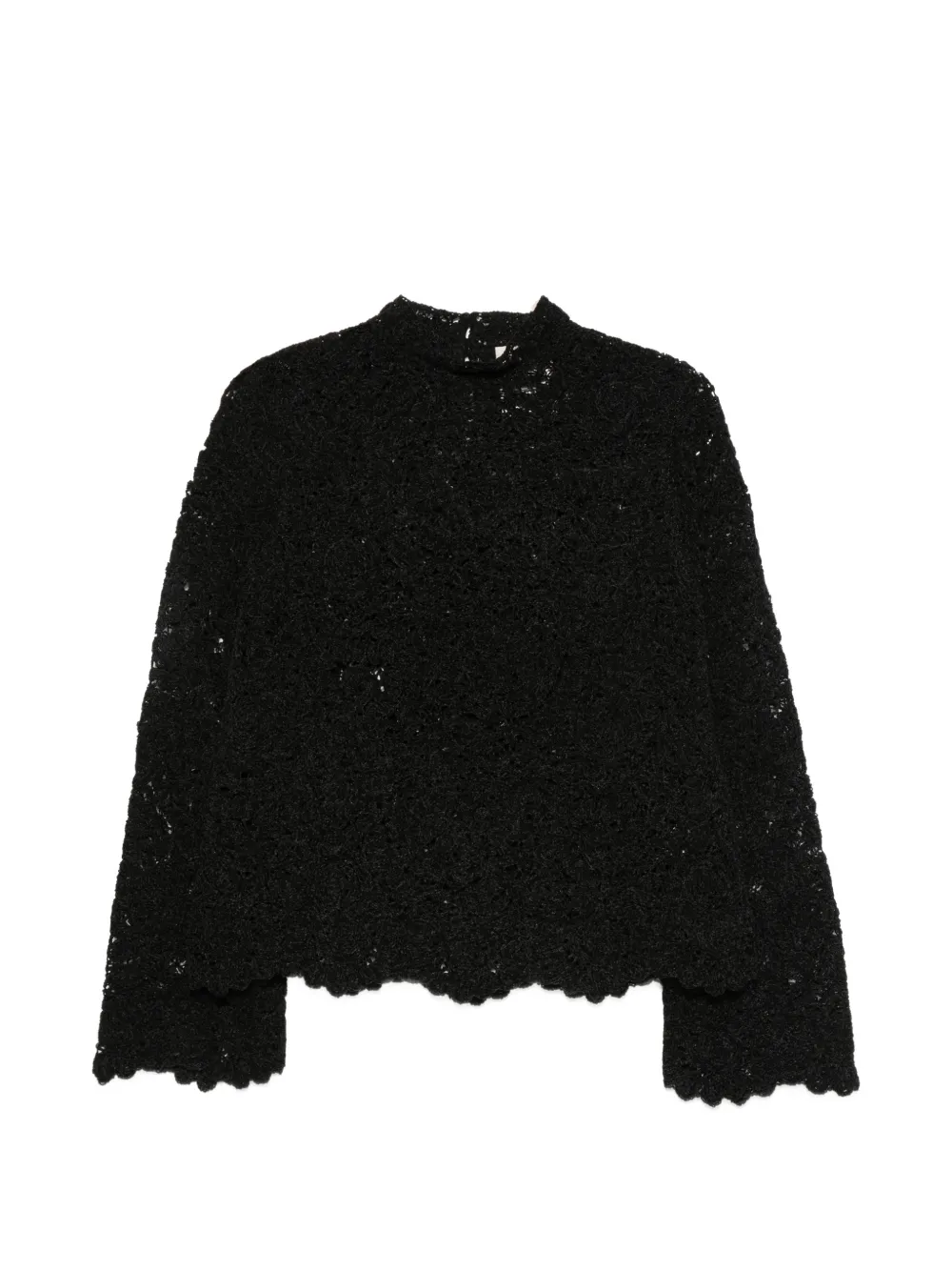Semicouture crochet scalloped-edge jumper - Schwarz