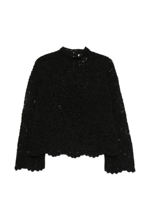 Semicouture crochet scalloped-edge jumper