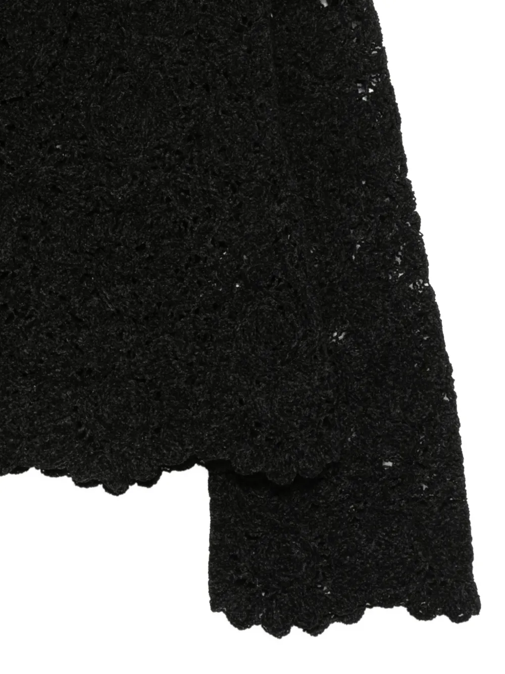 Semicouture Gehaakte trui met gewelfde afwerking Zwart