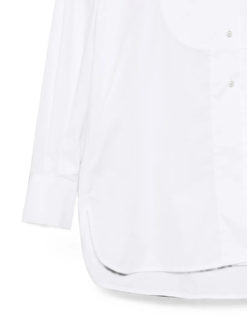 Semicouture Blouse met band en slabbetje Wit
