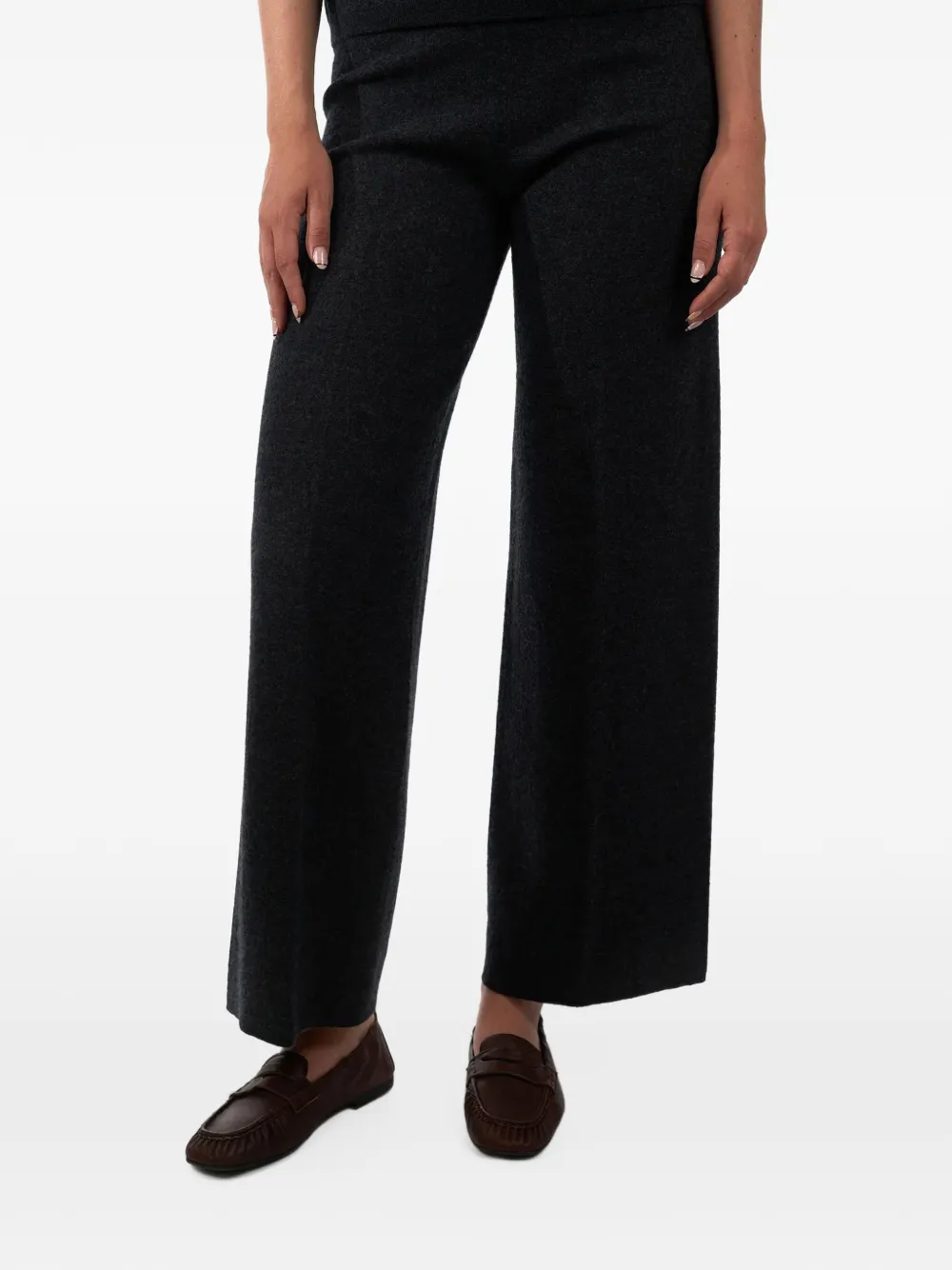 Semicouture wide-leg virgin wool trousers Grijs