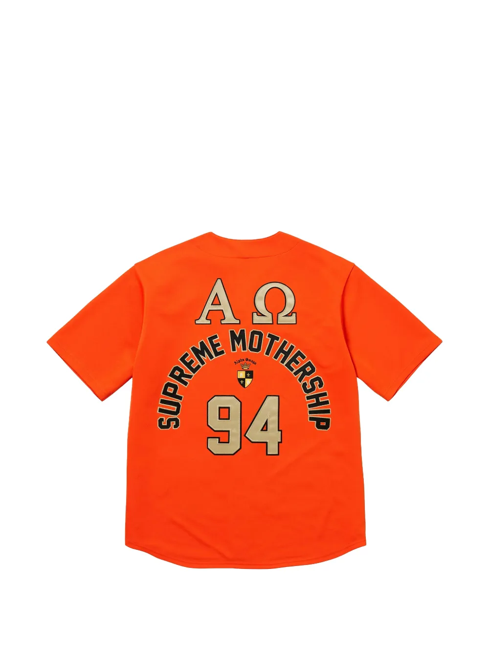 Supreme Alpha Omega jersey honkbalshirt Oranje