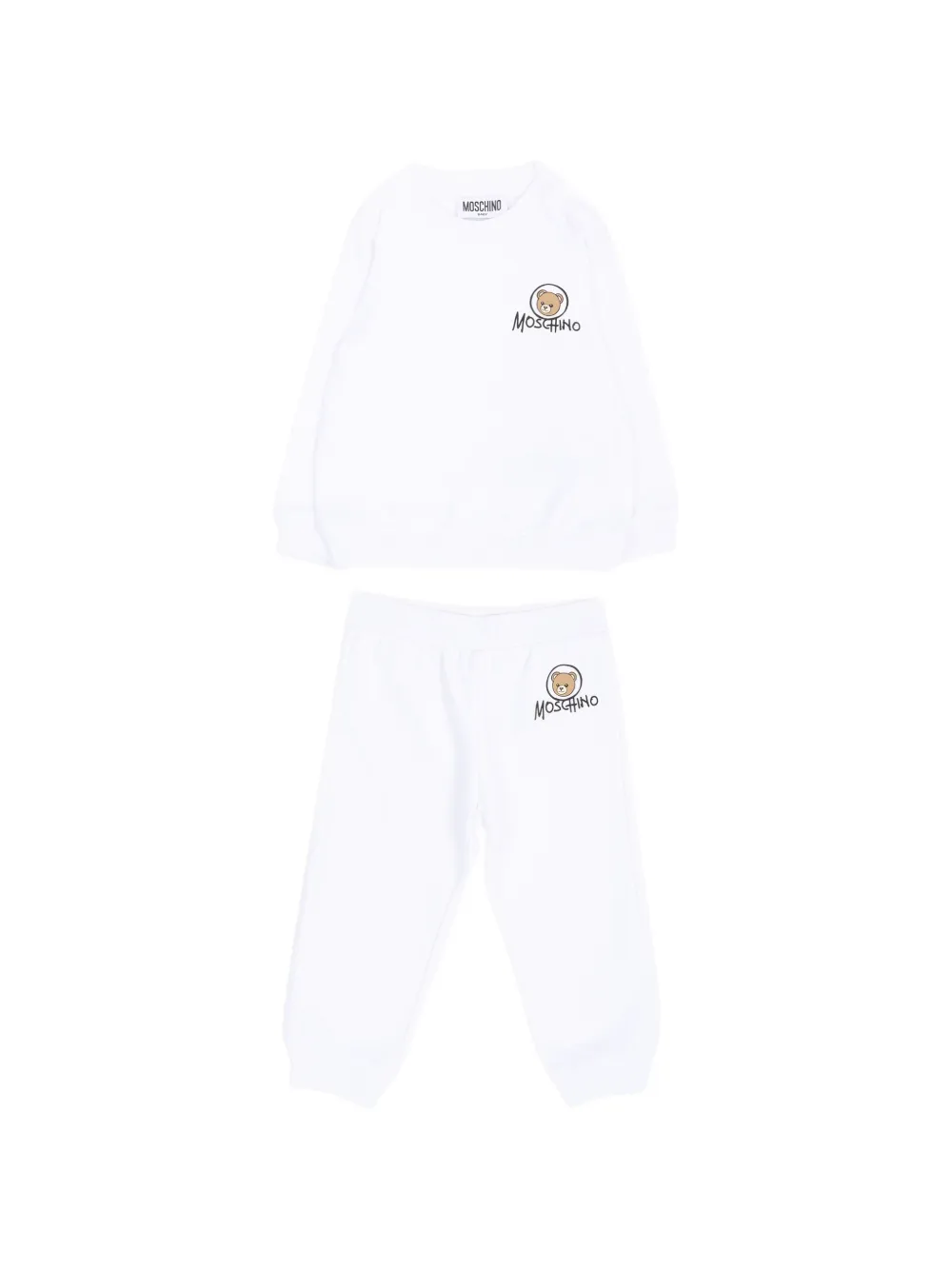 Moschino Kids cotton tracksuit - Bianco