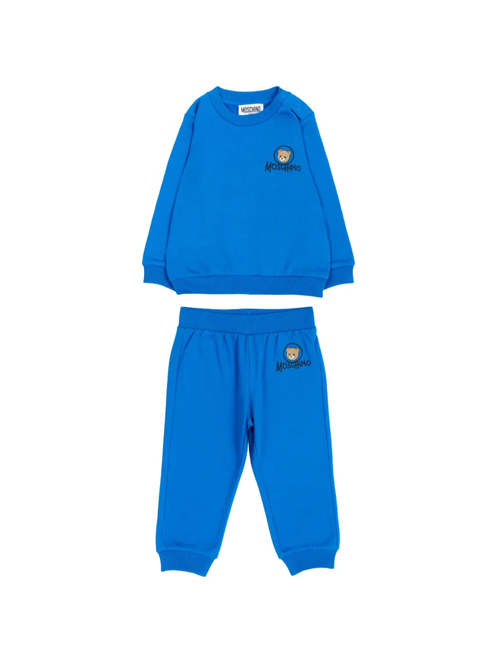 Moschino Kids cotton tracksuit - Blu