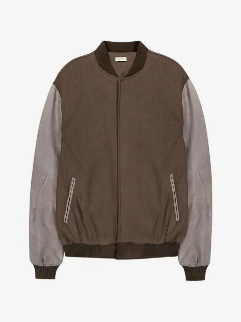 XLIM EP.8 02 distressed panelled bomber jacket