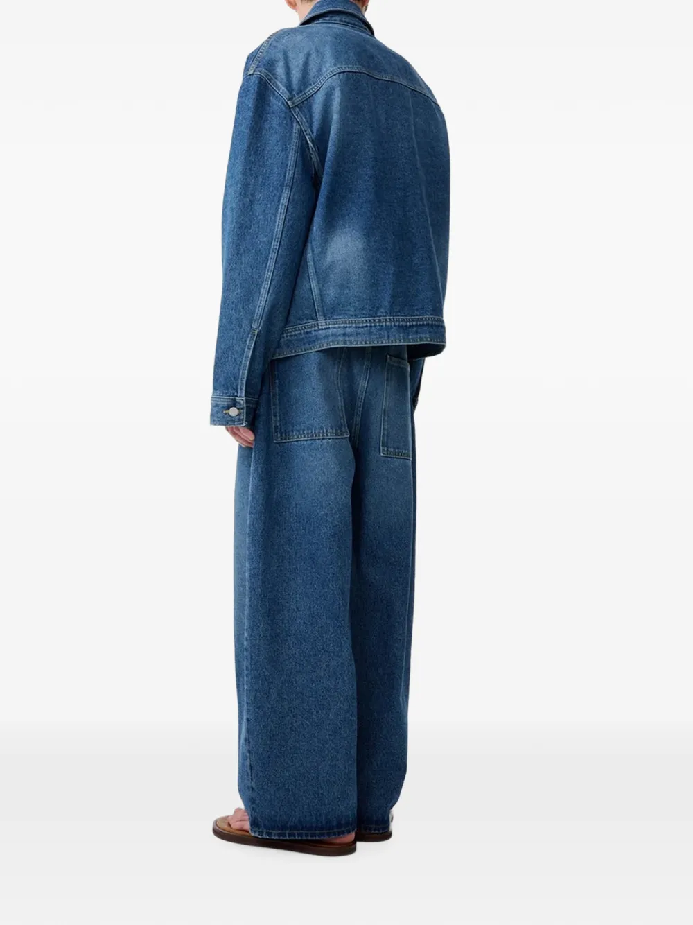Studio Nicholson Paolo jeans met toelopende pijpen Blauw