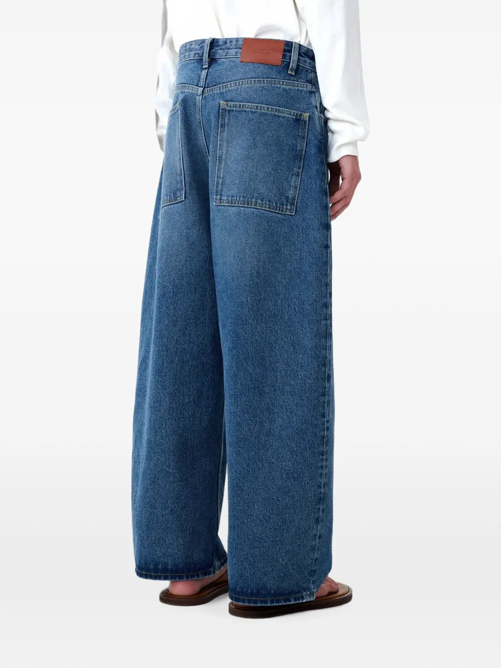 Studio Nicholson Paolo jeans met toelopende pijpen Blauw