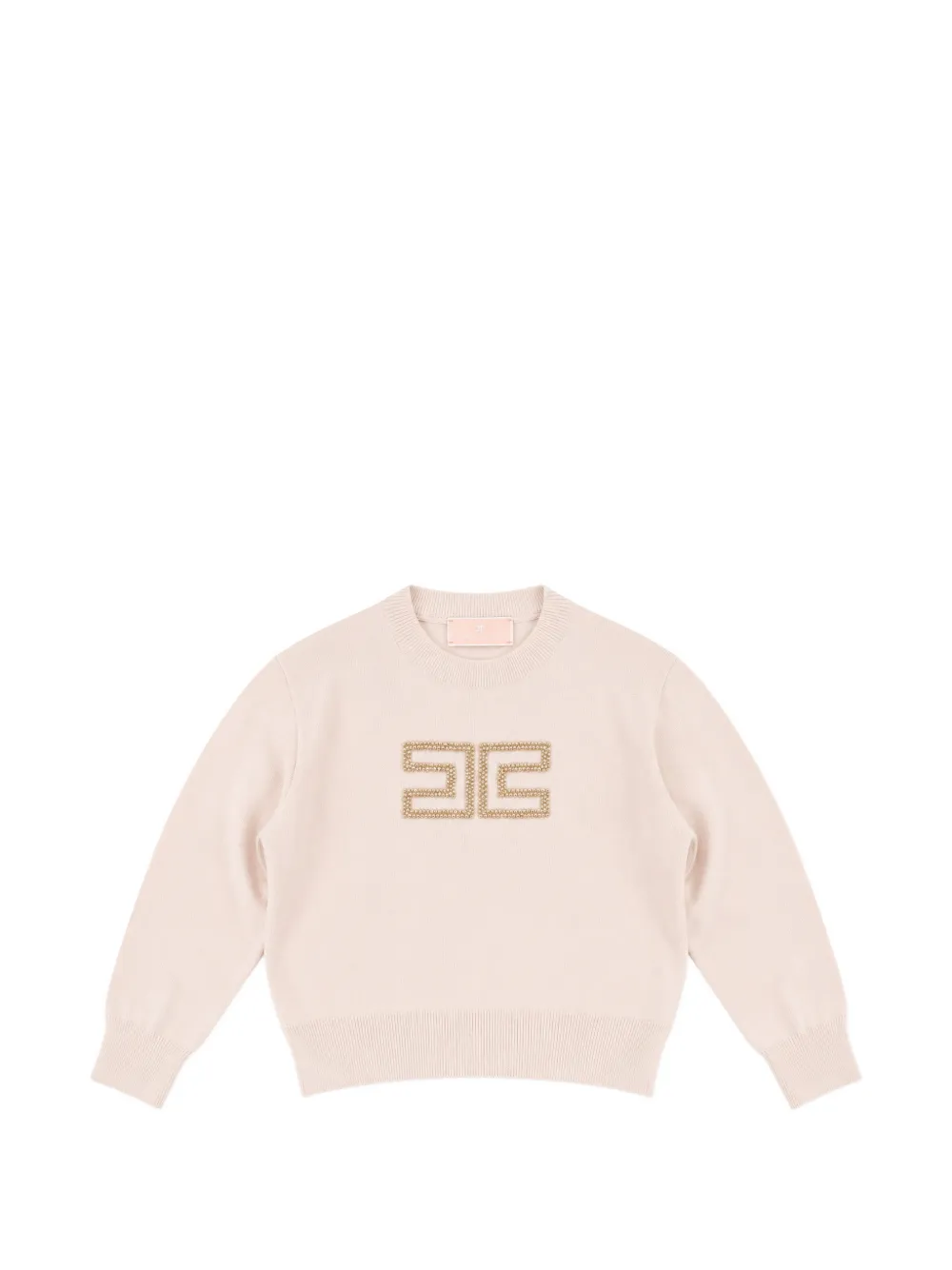 Elisabetta Franchi La Mia Bambina logo-embellished sweater - Rosa