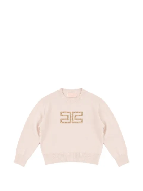 Elisabetta Franchi La Mia Bambina logo-embellished sweater