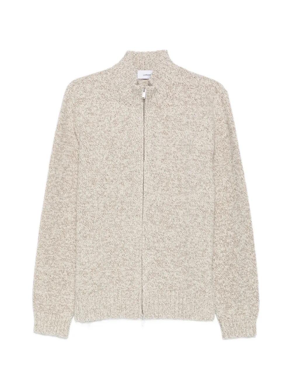 Lardini zip-up marl-knit cardigan - Toni neutri