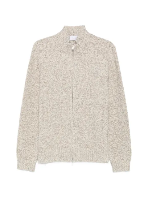 Lardini zip-up marl-knit cardigan