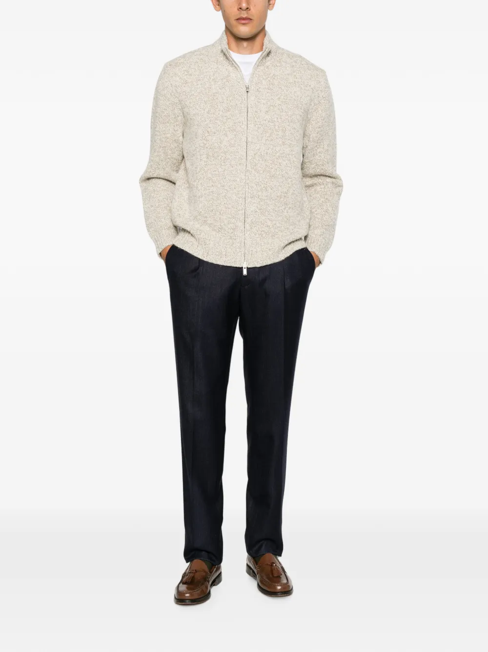 Lardini Gebreid vest Beige