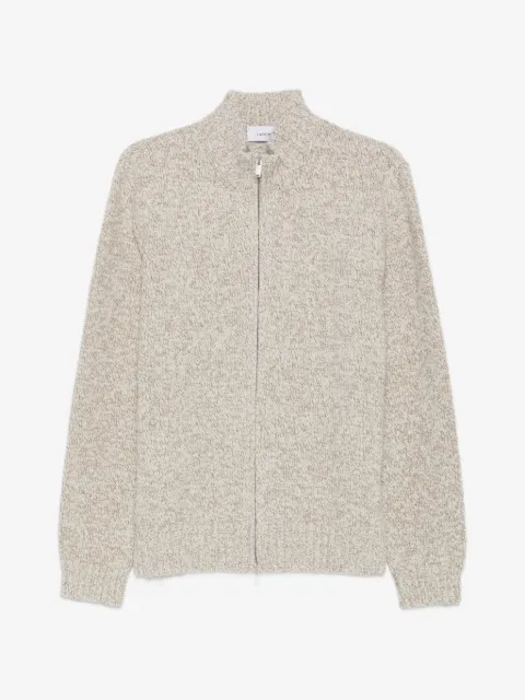 Lardini zip-up marl-knit cardigan