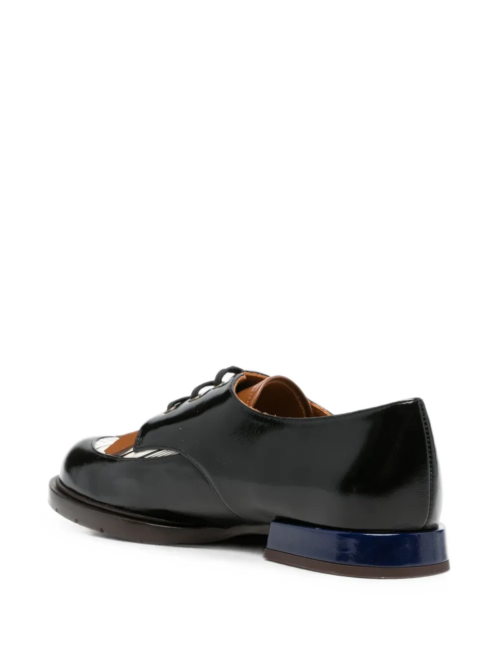 Chie Mihara Jeripa fringe-detail lace-up loafers Zwart