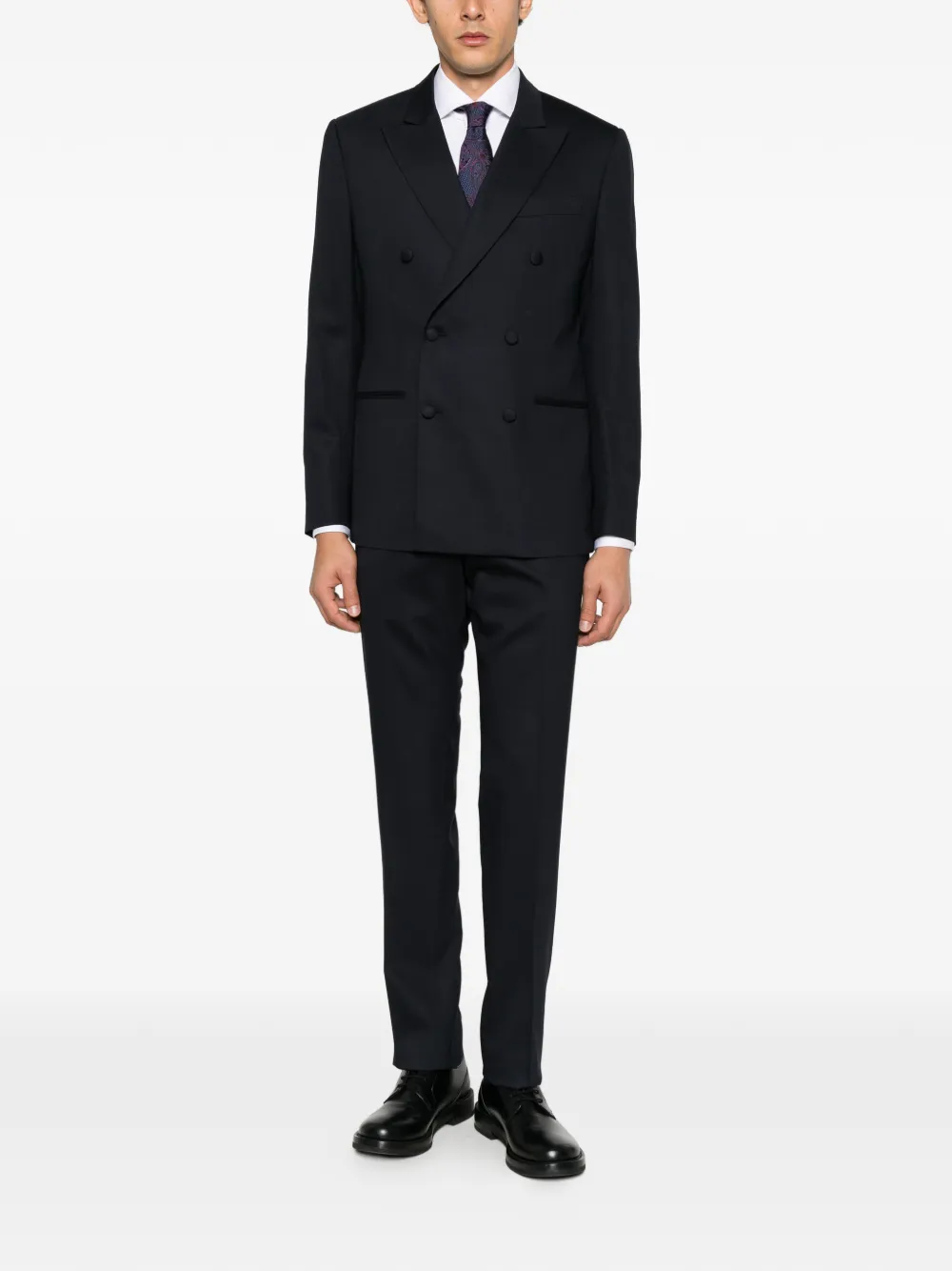 Lardini double-breasted peak-lapels suit Blauw