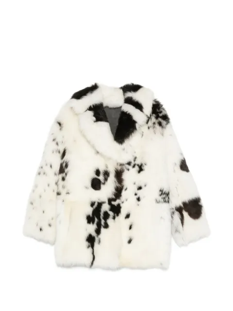 Liska Lammlederjacke mit Dalmatiner-Print