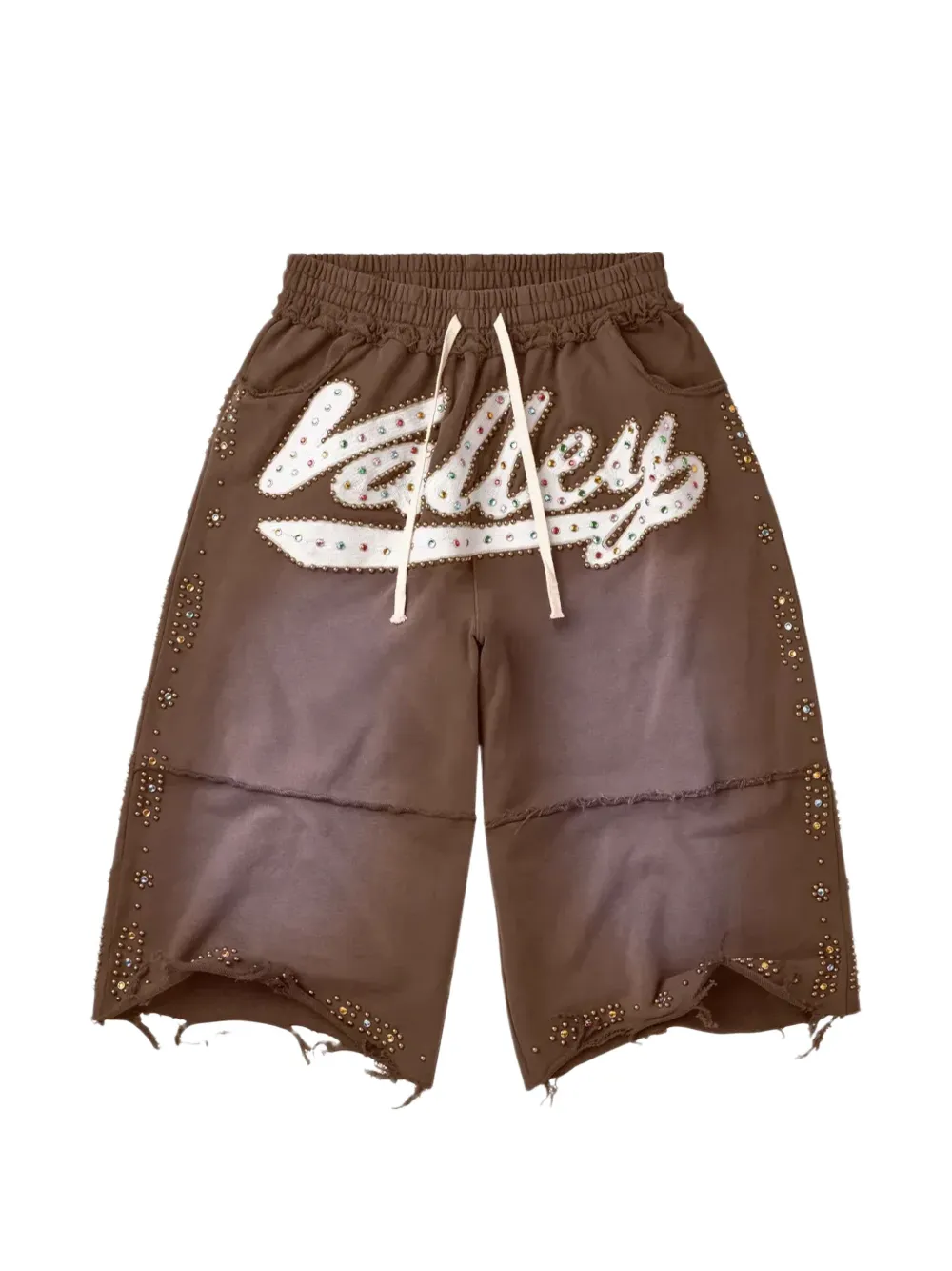 Vale Skittle rhinestone-embellished shorts - Marrone