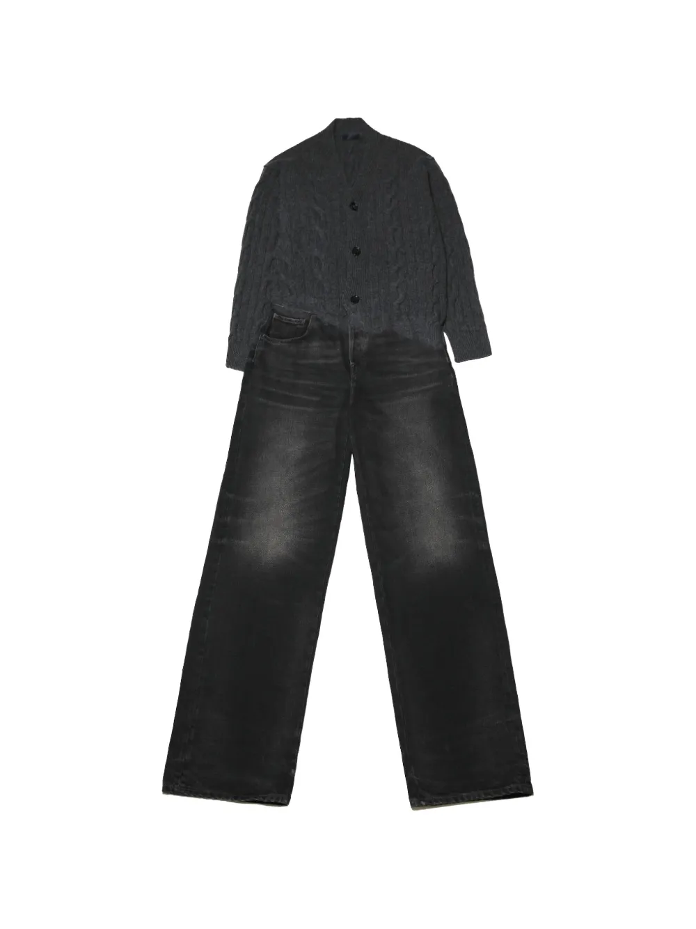 Haikure Janice faded-effect jumpsuit - Grigio