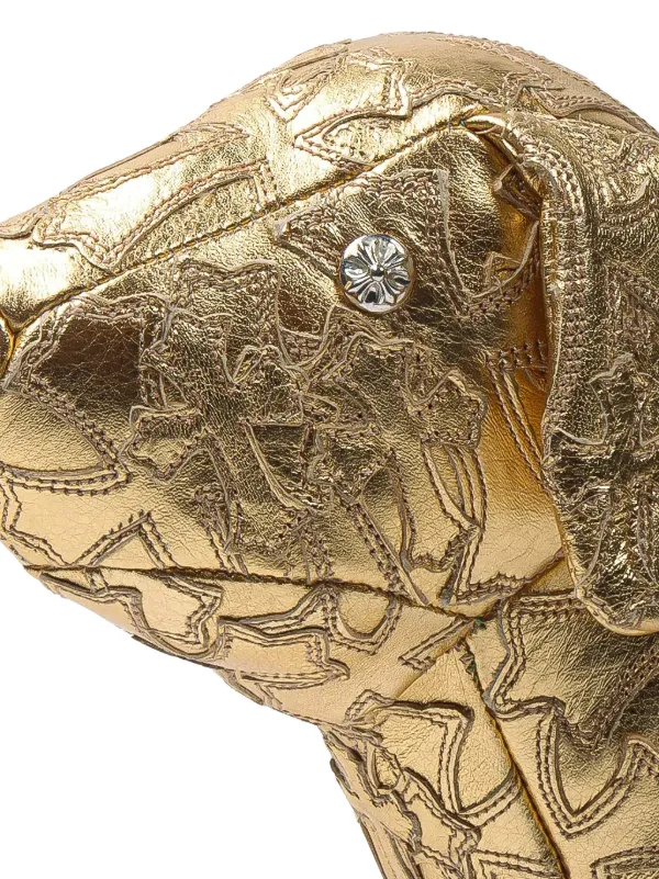 Chrome Hearts cross-patch Leather Dog Figure | Gold | FARFETCH
