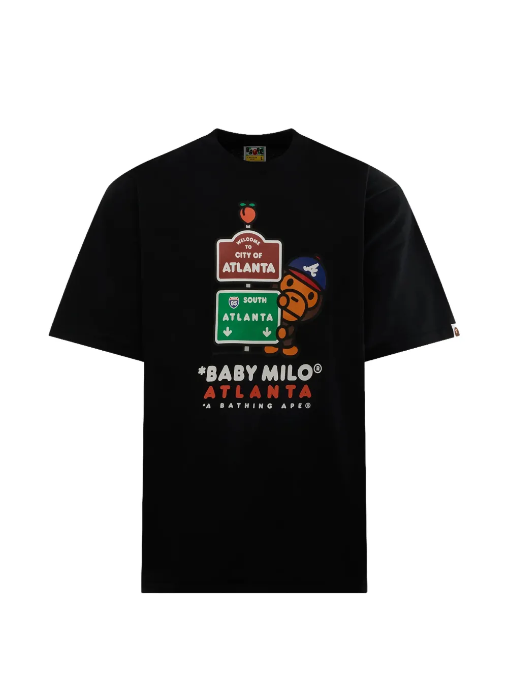 A BATHING APE® Baby Milo graphic-print T-shirt - Nero